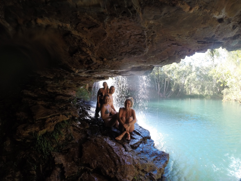 Waterfall Shower Karajini Western Australia West Coast Road Trip