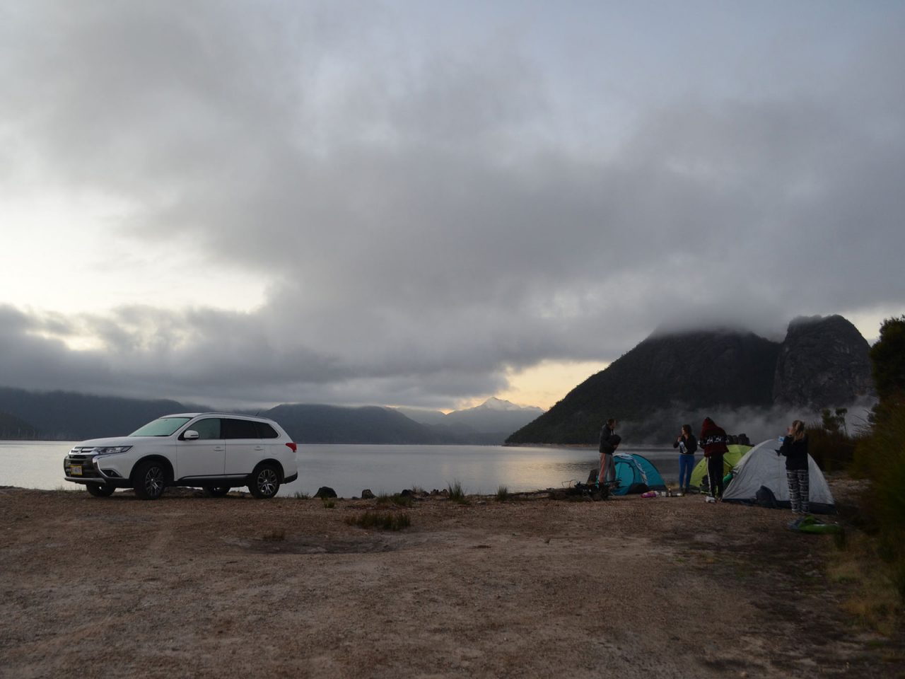 By a Lake Tasmania Australia - Free Camping