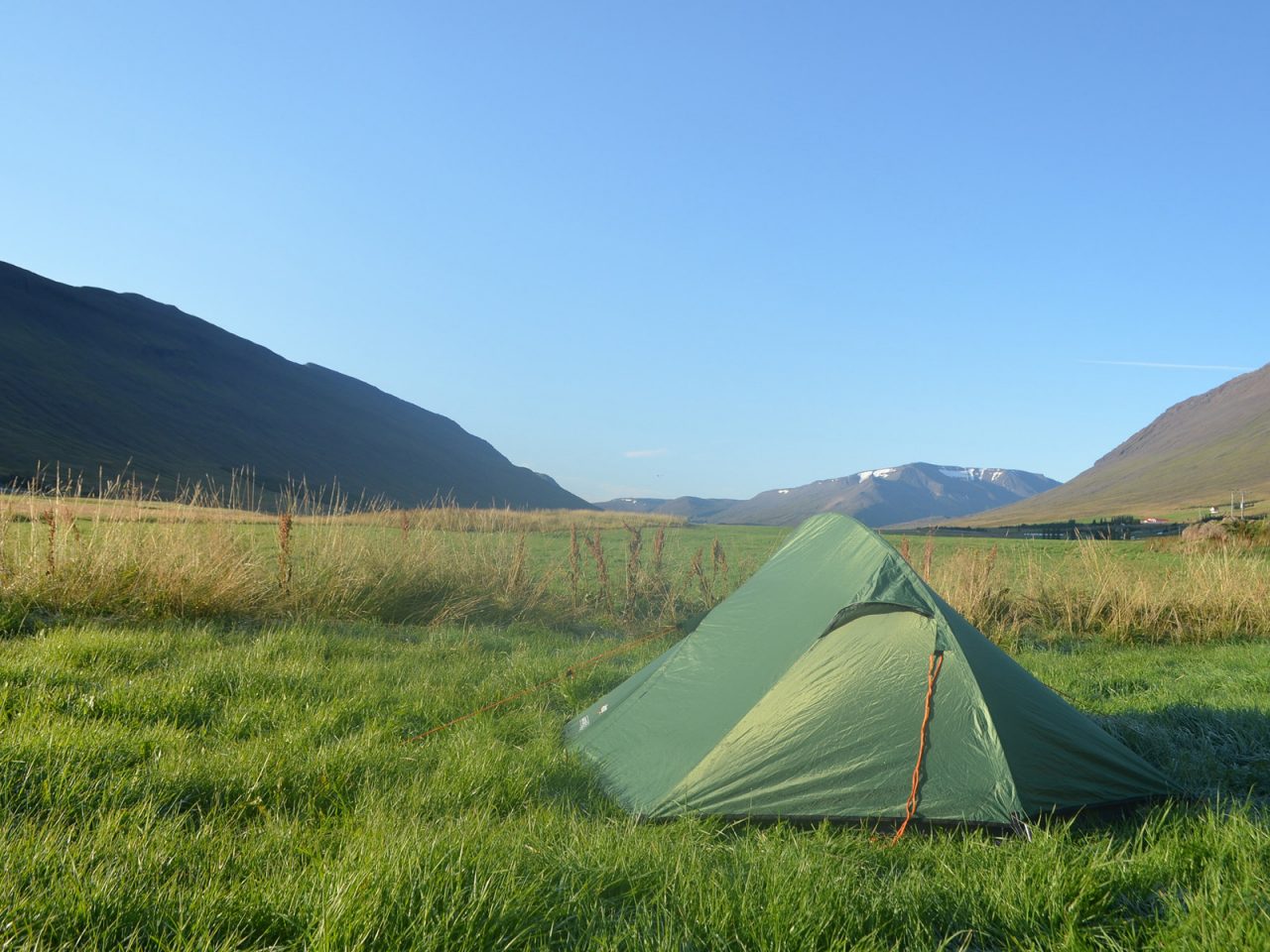 Grassy Field in Iceland - Free Camping